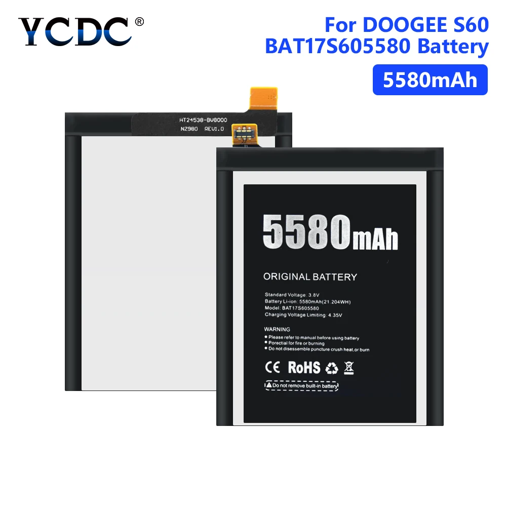 

High Quality 5580mAh BAT17S605580 Mobile Phone Replacement Phone Lithium Battery For DOOGEE S60 Polymer Bateria Batteries