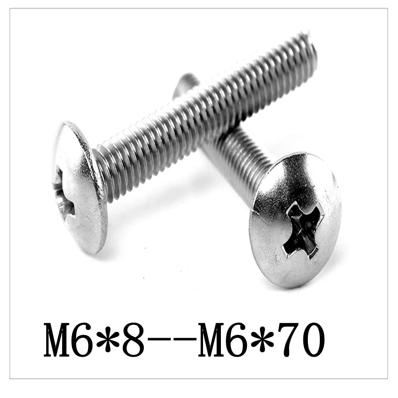 5 шт. из нержавеющей стали большая плоская головка болты M6 * 8--M6*70