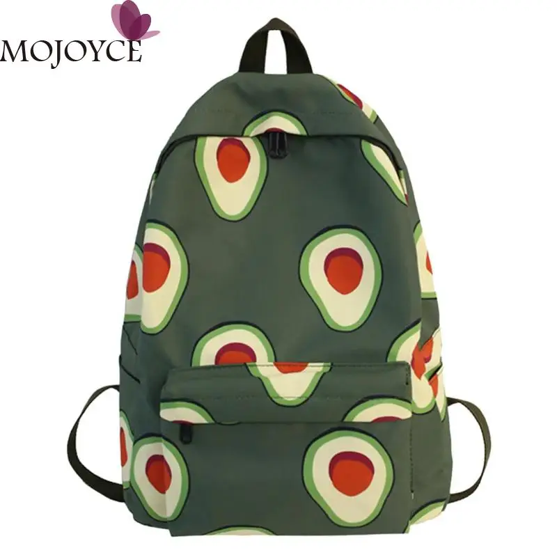Goedkoop Tiener Meisjes Grote Leuke Cartoon Fruit Print Rugzak Vrouwen Meisje Grote Capaciteit School Schoudertassen Casual Nylon Knapzak
