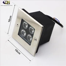 8 Вт светодиодный подземный светильник, светодиодный открытый Водонепроницаемый IP68 лампы, DC12V или AC85~ 265 V, 100*100* H75MM, 6 шт./лот