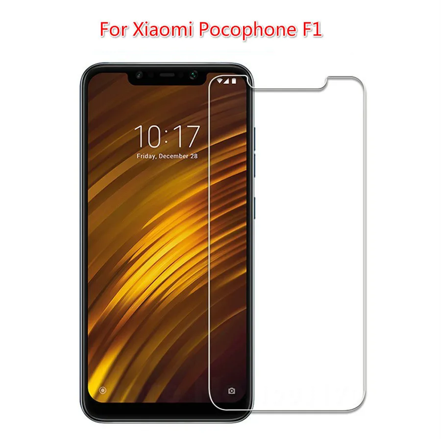 

For Xiaomi Pocophone F1 Tempered Glass For Pocophone F1 Screen Protector Glass 2.5D Arc Protective Film 845 6GB 64GB 6.18 inch
