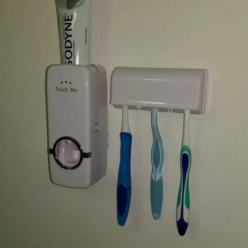Автоматический Дозатор зубной пасты, бытовая настенная подставка для зубных щеток, крепежные наклейки, высокое качество, наборы держателей зубных щеток