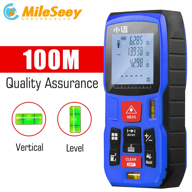 Mileseey Mini Digital laser distanzmessgerät trena laser maßband Diastimeter tester werkzeug 100M 80M 60M 40M Laser entfernungsmesser Günstig
