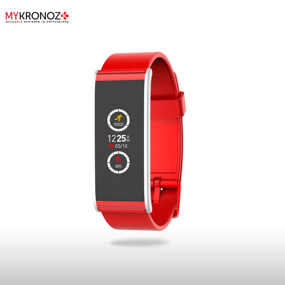 Фитнес-трекер MyKronoz ZeFit4HR цвет красный/серебро | Электроника