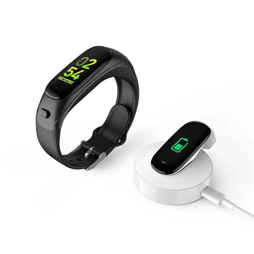 

Smart Bluetooth Watch With Wireless Headset Support Music Photograph Control Dialing Countdown Smart Wristband For IOS Android