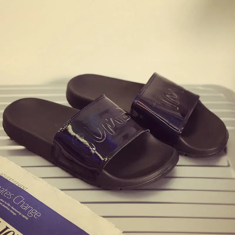 

Summer Couples Slippers Flat Flip Flops Sandals Outdoor Platform Ladies Bling Beach Slides Zapatos Mujer Plus Size 35-44