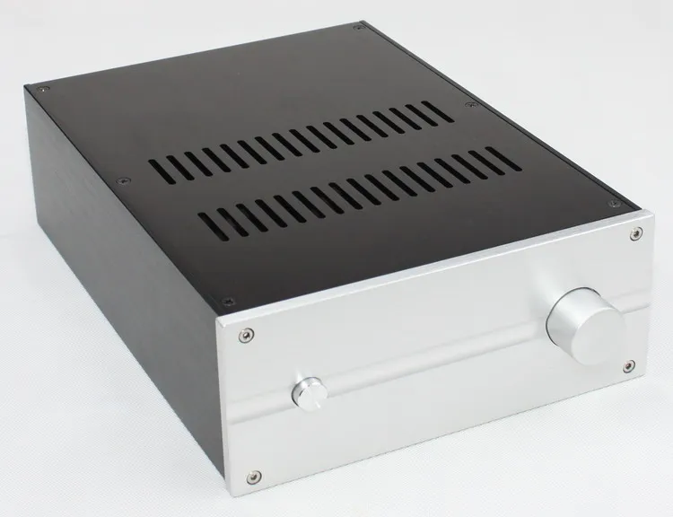 

ST0081 Full Aluminum Silver Front Amplifier Enclosure Chassis AMP Box