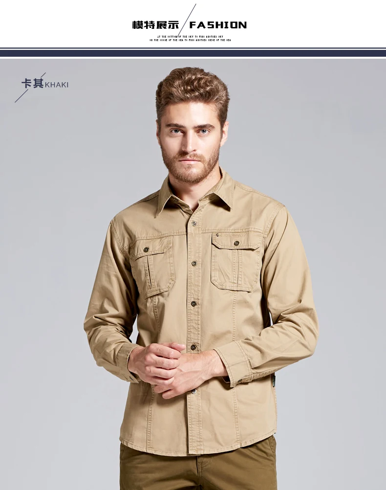 2018 летняя хлопковая 100% Повседневное рубашки Для мужчин новый длинным рукавом Свободные армейские Удобная вентиляция рубашка в стиле
