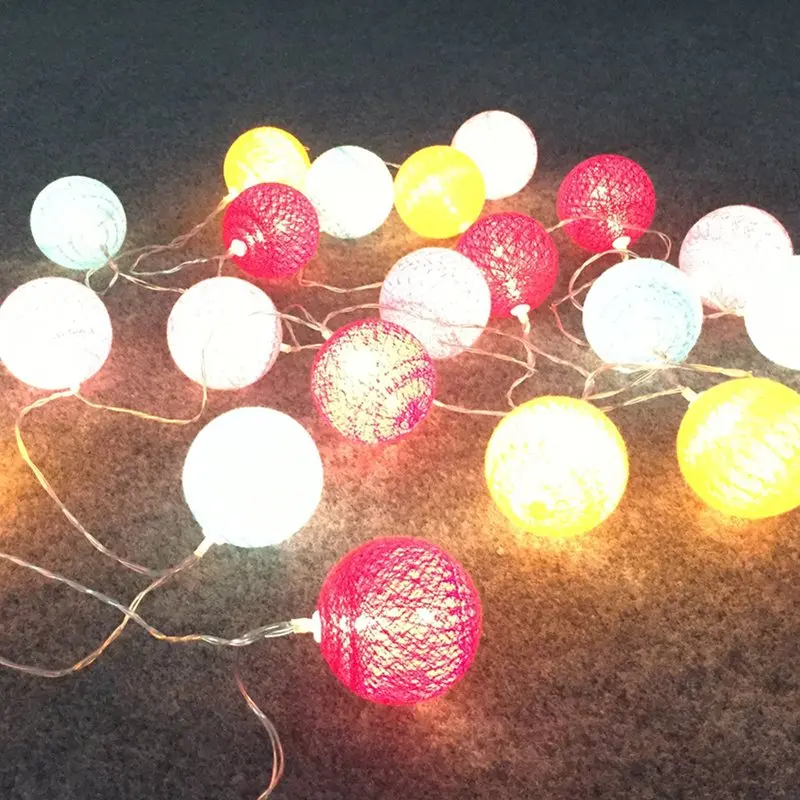 Buy Colorful cotton ball string LED lights children
