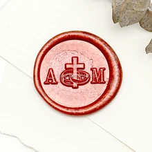 На заказ Свадебные Кольца Две инициалы воск печать, индивидуальная восковая печать комплект печатей, персонализированные свадебные приглашения печати, свадебный подарок