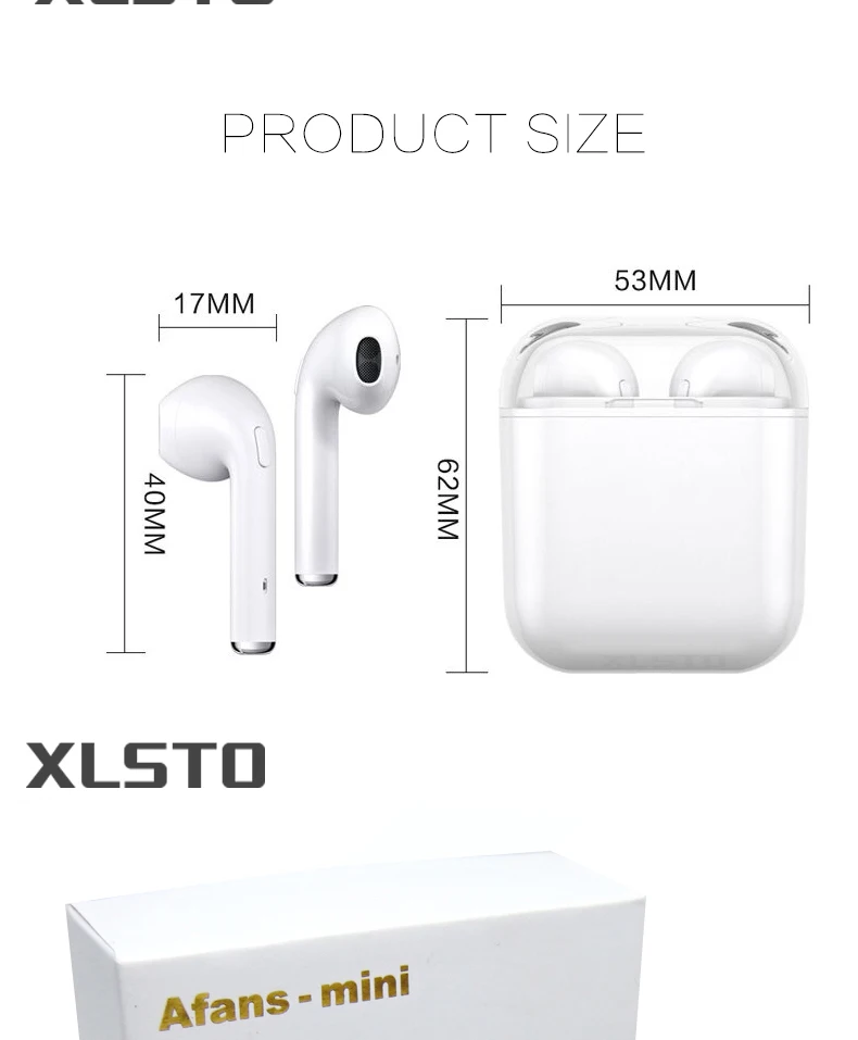 XLSTO IFANS MINI Bluetooth Headset Earbuds Air Pods Wireless Stereo Earphones For Apple iPhone Android PK i9 Double Ear headset (9)