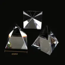 1 шт. четырехугольной формы призма, пирамида кристалл Радужный оптический Стекло Призма светодиодный накамерный свет Тесты науки экспериментальный инструмент