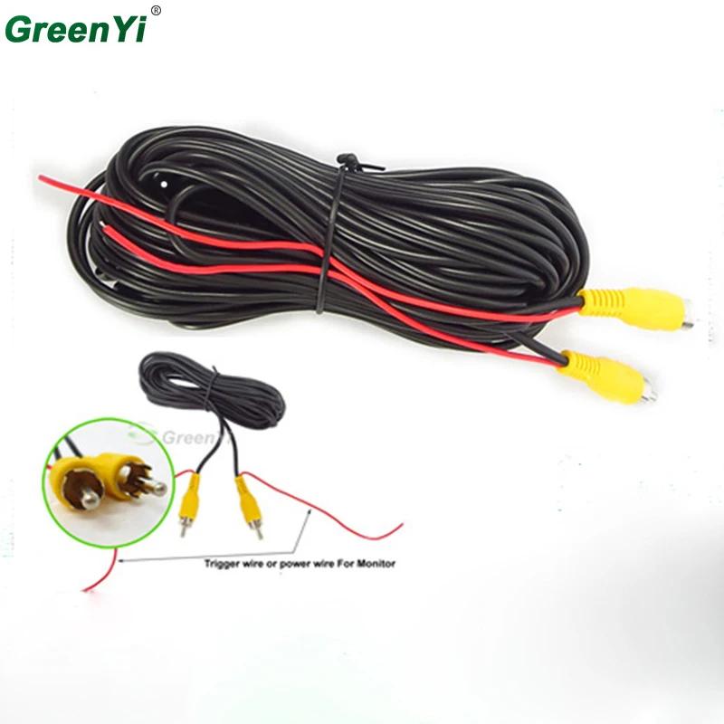

5-20 Meters RCA Video Cable For Car Parking Rear View Camera Connect Car Monitor DVD Trigger Cable 6M 10M 15M 20M Optional