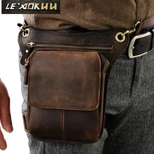 Мужская Дизайнерская Повседневная сумка-мессенджер из натуральной кожи, сумка-слинг через плечо, многофункциональная модная поясная сумка с ремнем для ног, сумка-мешок 211-1