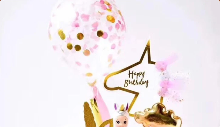 Единорог торт Топпер вечерние принадлежности Единорог кекс Топпер для торта «С Днем Рождения» Детские сувениры и подарки детский душ 4 цвета