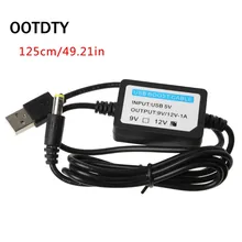 USB 5 В до 12 В 5,5x2,1 мм повышающее переходное кабель Wi-Fi маршрутизатор Светодиодные ленты света