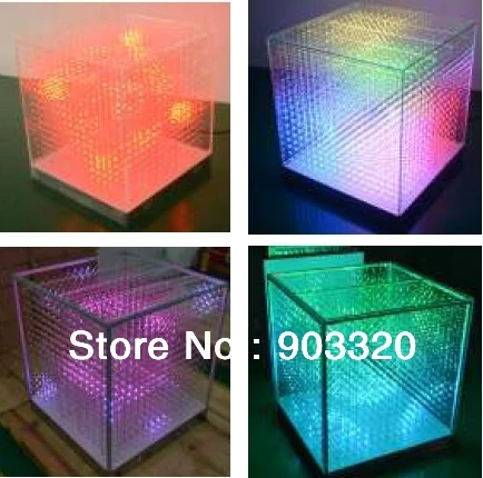 Горячая Распродажа SMD1616 3 в 1 16*16*16 = 4096 Voxel SD карты прокладки 3D светодиодный куб