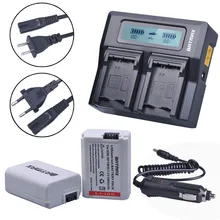 2Pcs 2000mAh NPFW50 NP-FW50 NP FW50 Battery Accu+ Fast LCD Dual Charger for Sony NEX-7 NEX-5N NEX-F3 NEX-3D Alpha 7R II a6000