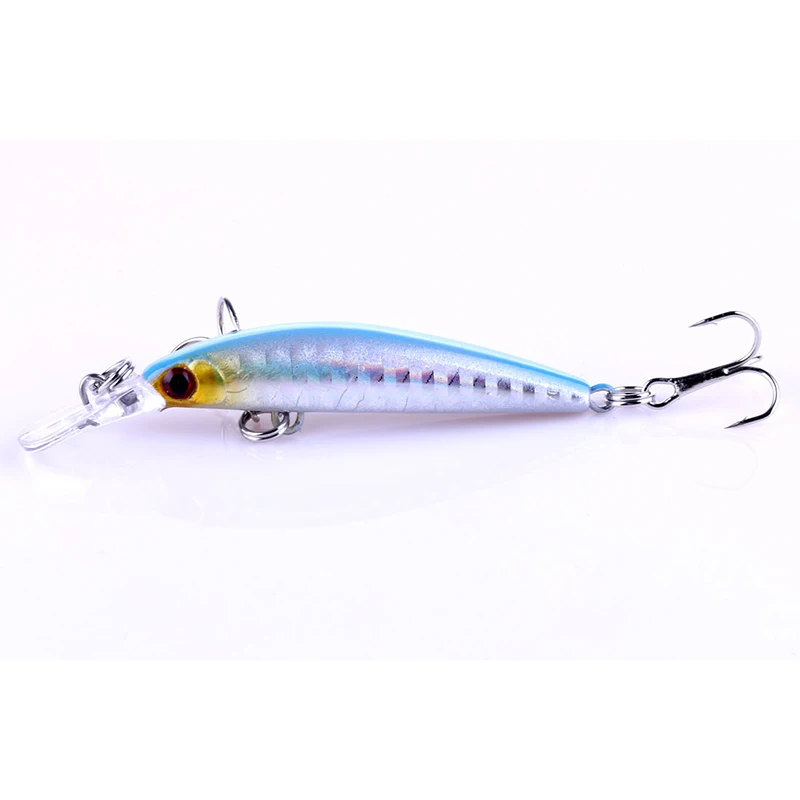 1pcs Minnow Fishing Lures 8 color fishing Bait Bass 7cm/4g fishing Tackle Transparent laser
