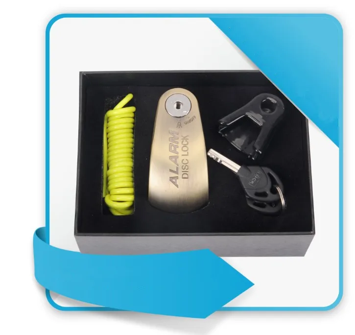 2017 new dual function alarm lock bike motorcycle disc alarm lock zinc