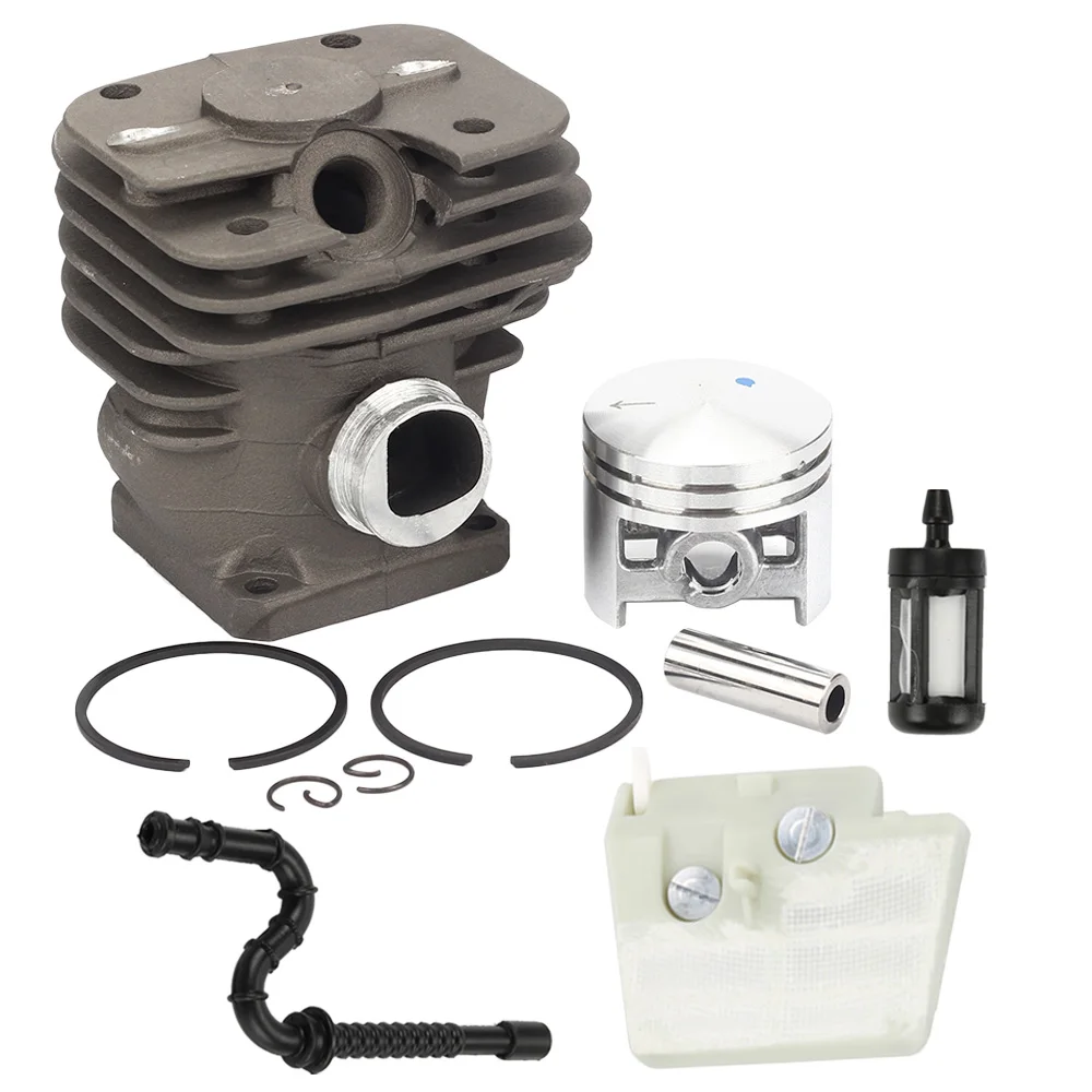 

42MM Cylinder Piston Kit WT Ring+Fuel line+Fuel Filter Air Filter For 024 MS240 Chainsaw parts
