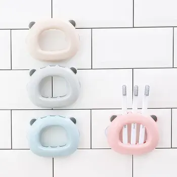 

Hot sale 4 Holes Toothbrush Storage Rack Holder Wall Mounted Suction Cup Shelve Bathroom Kitchen accessories