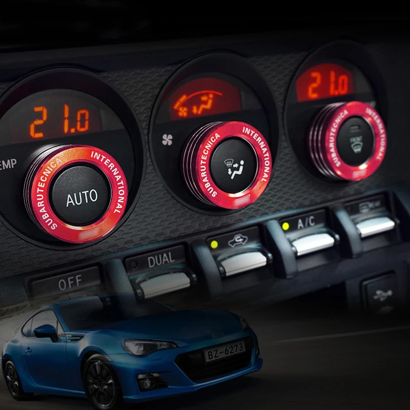 SRXTZM автомобильный Кондиционер переключатель ручки с кольцами для Subaru BRZ Toyota 86