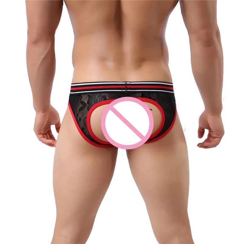 Мужские сексуальные трусы кружевное нижнее белье с вышитыми цветами Мужское
