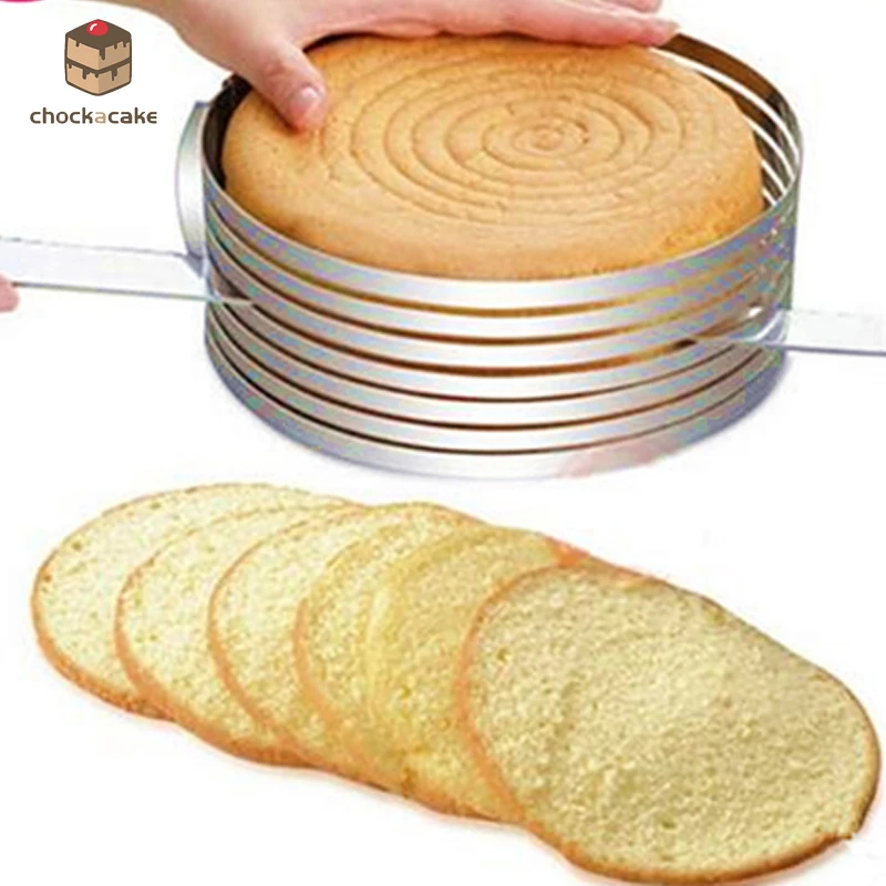 Round Shape Bread Cake slicer Adjustable Layered Slicer Mold Cutter Ring Tools Delidge 1 pc | Дом и сад