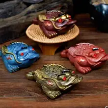 Меняющий цвет чайник с узорами трехногий Золотой жабо набор аксессуаров креативный счастливый чайный поднос