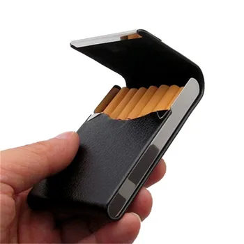 

1PC Aluminum Parts Cigar Storage Bag Tabak Case Holder Pocket Box New Arrival Storage PU Card Case MA896229