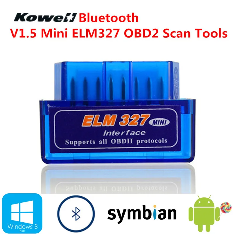 Bluetooth V1.5 ELM327 OBD2 миниатюрный Интеллектуальный диагностический сканер интерфейса