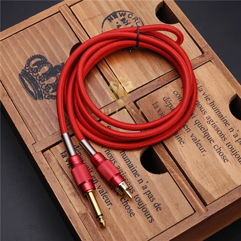 

Durable Copper 1.8 m *D6 mm Tattoo Machine RCA Clip Cord Power Supply