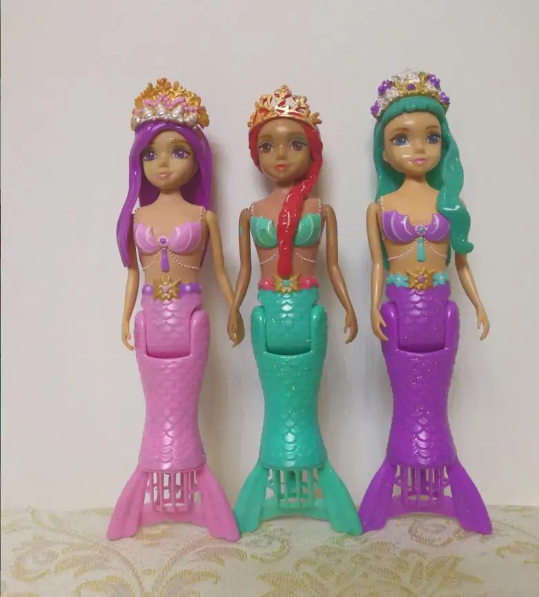 

Polly pocket baby angel model of long hair mermaid princess toys for children