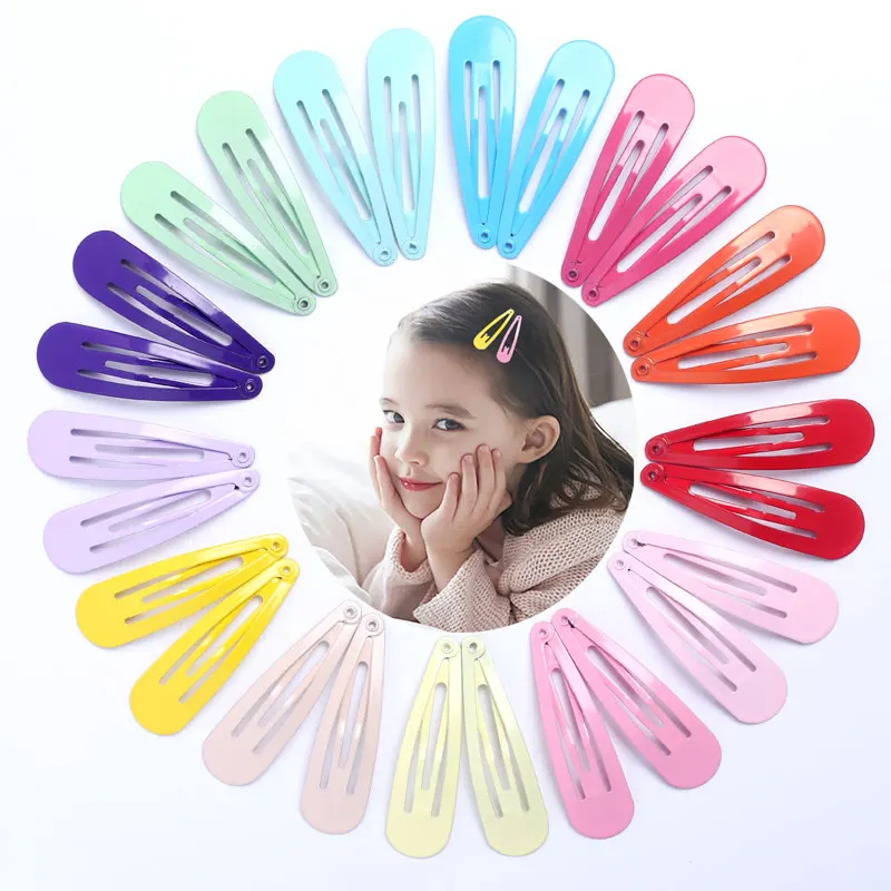 40pcs Snap Hair Clips for Children Hair Accessories Clip Pins Baby Women Girls Hairpins Solid Color Metal Barrettes Hairgrip 5cm 40pcs Snap Hair Clips for Children Hair Accessories Clip Pins Baby Women Girls Hairpins Solid Color Metal Barrettes Hairgrip 5cm