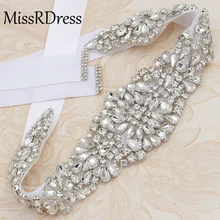 MissRDress Свадебные Стразы пояс невесты роскошный хрустальный свадебный пояс со стразами для невесты лента для свадьбы платье подружки невесты JK830