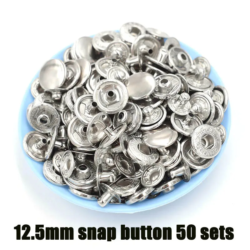 Inton 100 entrées - 15 mm 5/20,3 cm en métal Fermeture à pression Cuir
