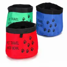 100 штук кота собаки любимчика складной, сворачивающийся располагаться лагерем перемещения Еда подачи воды Чаша Блюдо