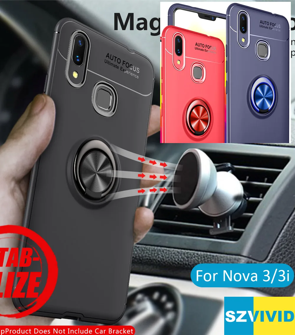 Автомобильный Магнитный чехол для Huawei P Smart 2019 Plus Nova 4 3 3i мягкий из ТПУ с