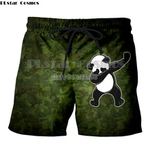 PLstar Cosmos быстросохнущие пляжные обшитые мужские шорты с 3D принтом животных панды wo мужские летние пляжные шорты для мальчиков