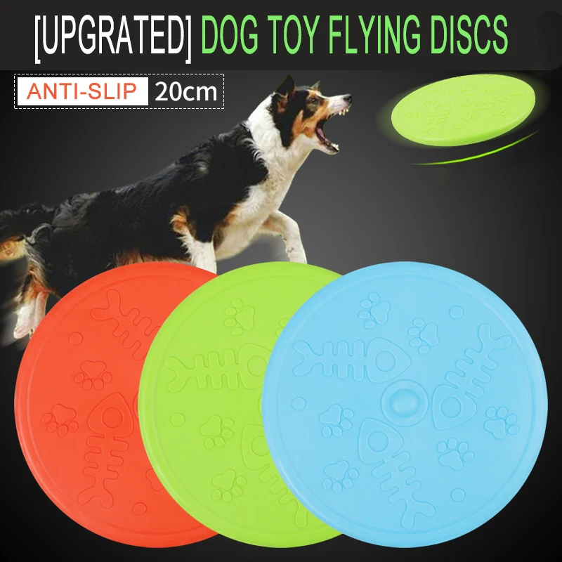 

Dogs Silicone Outdoor Training Puppy Flying Discs Frisby Dog Fetch Toy Pet Dog Flying Disc Tooth Resistant Training Toy