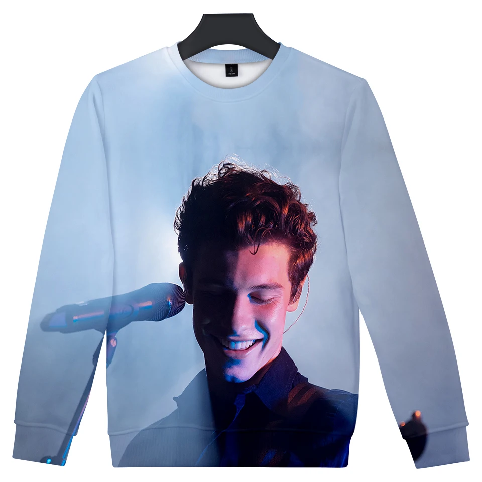 

Shawn mendes 3D Print Basic Cool Street Fashion Casual kpop Hip Hop Sports Street Popular O neck High Women/men Sweatshirts