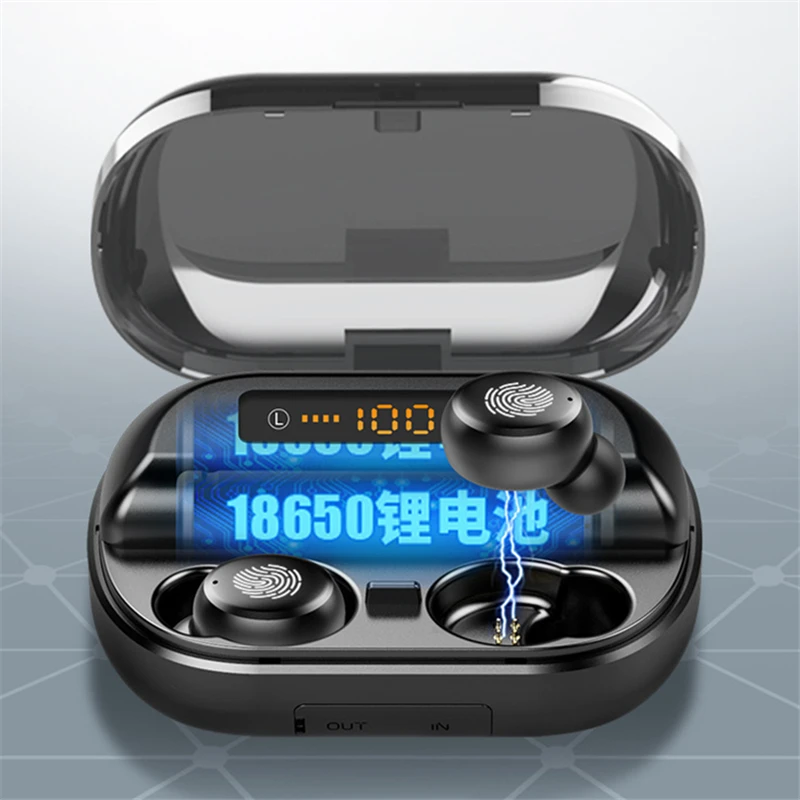 

IPX7 Waterproof Earphones V11 touch tws Bluetooth headset 5.0 with battery display wireless Stereo binaural earbuds 4000mAh
