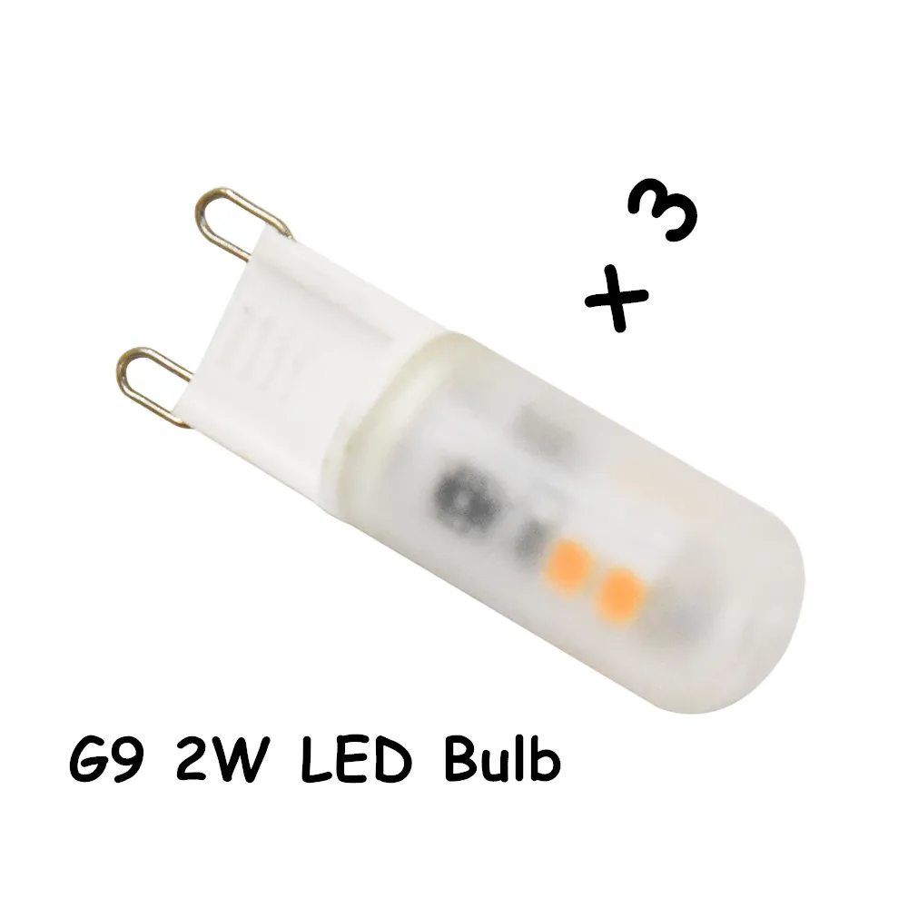 

G9 LED bulb 220V Light Bulb 2W LED Filament Warm/Cold White lamp Replace Halogen Light for Chandelier