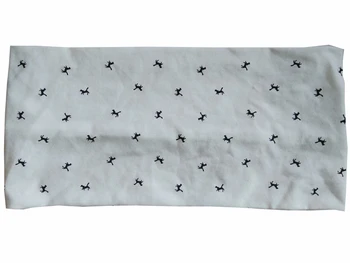 

P17122 Lady new good stretch 100% cotton animal printed headbands, fashion plain headband hair women
