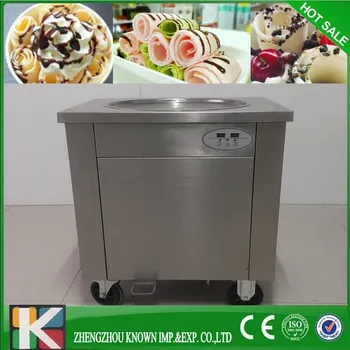 

110V or 220V can be customized voltage fried ice cream machine ,rolled ice cream machine