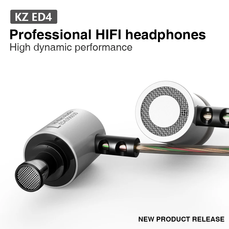 KZ ED4 наушники DJ MP3 auriculares металлические стерео шумоизолирующие наушники-вкладыши Музыка Auriculares fone de ouvido DJ audifonos