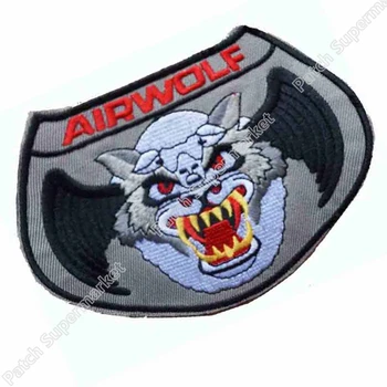 

Airwolf TV "Wolf" Embroidered Unifrom/Costume 4.5" Iron On Patch Biker Jacket Vest Wholesale Free Shipping
