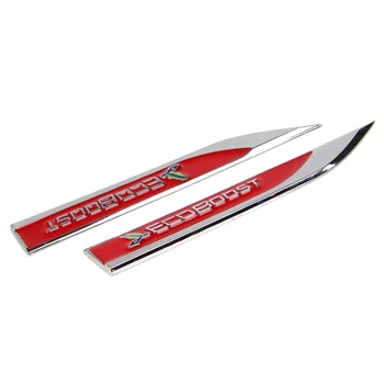 

Car Fender Side Badge Decal Rear Trunk Sticker For Edge ECOBOOST Logo Focus 2 3 Mk2 Fiesta Ranger Mondeo Mk4 Kuga Escort Mustang