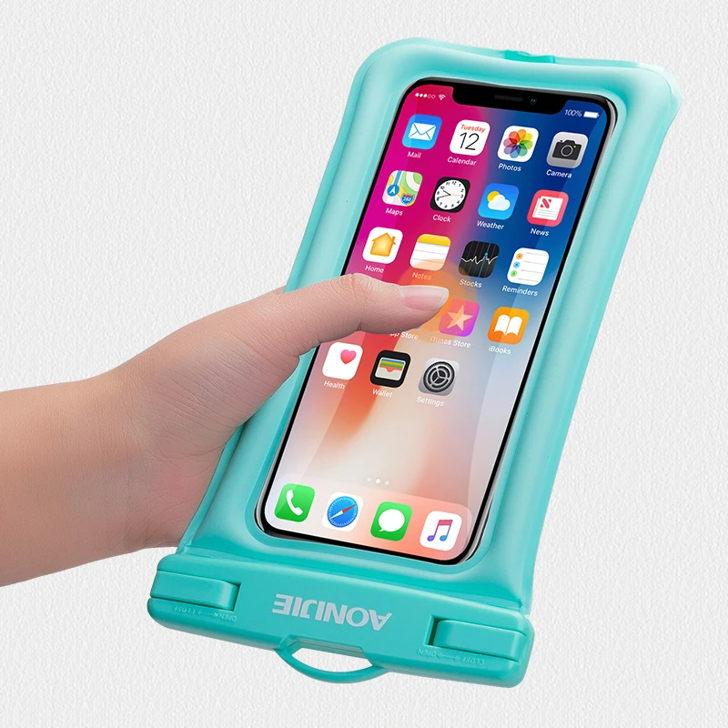 AONIJIE Floatable River Trekking Bags Waterproof Case Dry Cover Mobile Phone Pouch For Swimming Beach Diving Drifting